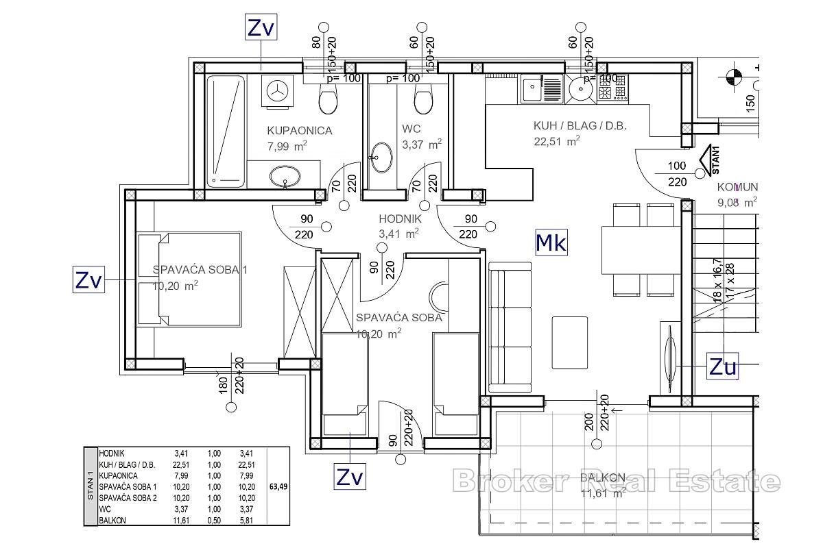 Dwupokojowe mieszkanie w nowym budynku z miejscem parkingowym i ogrodem