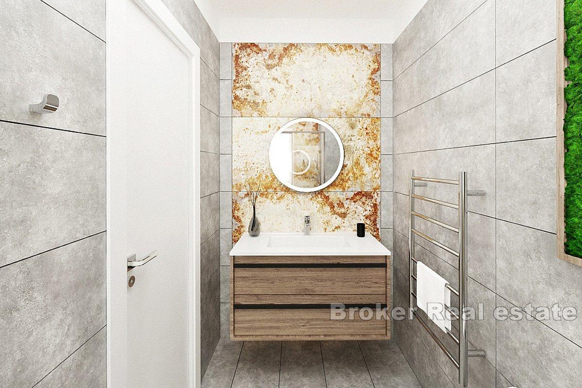 Modern apartments in a new building with a view of the Mediterranean coast