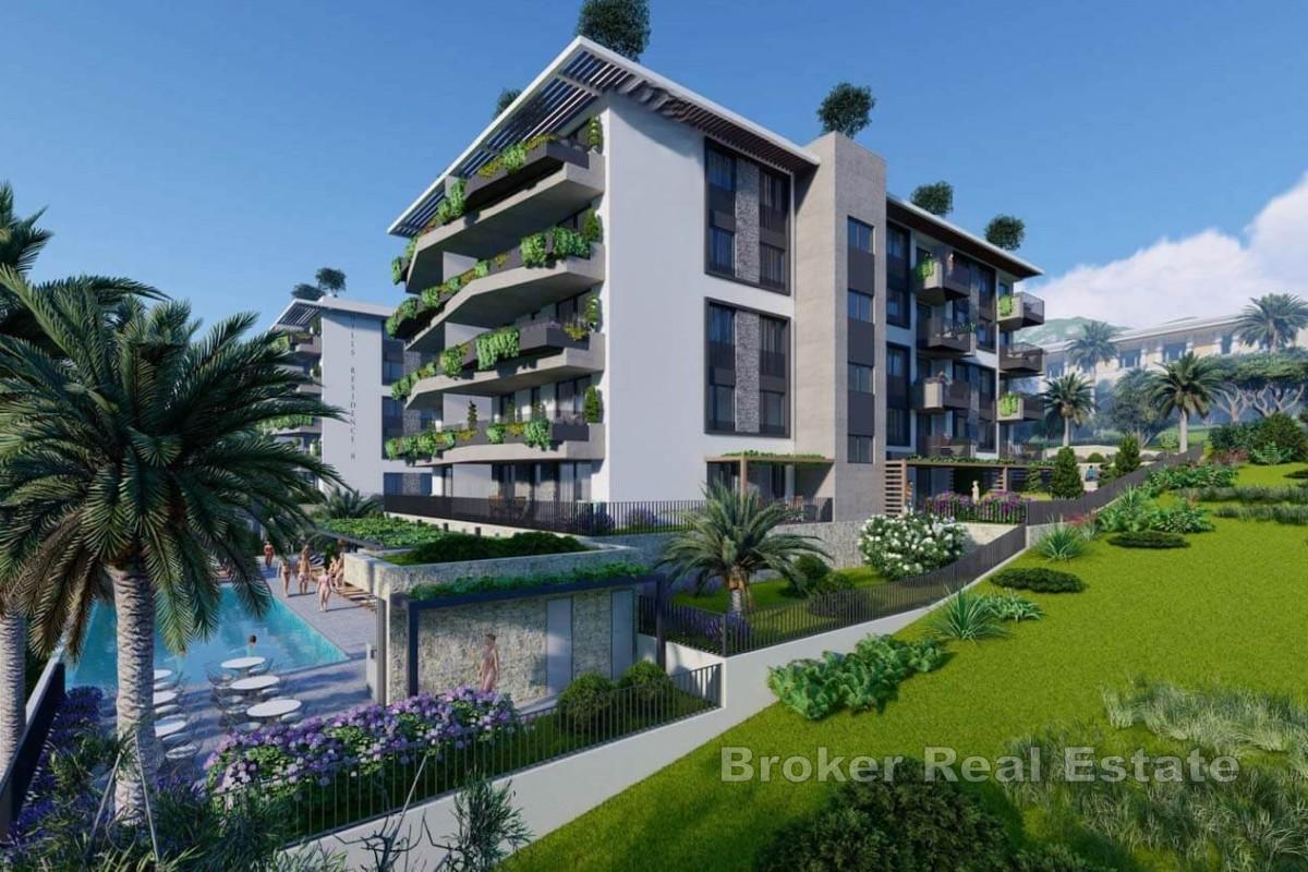 Appartements modernes dans un immeuble neuf avec vue sur la côte méditerranéenne