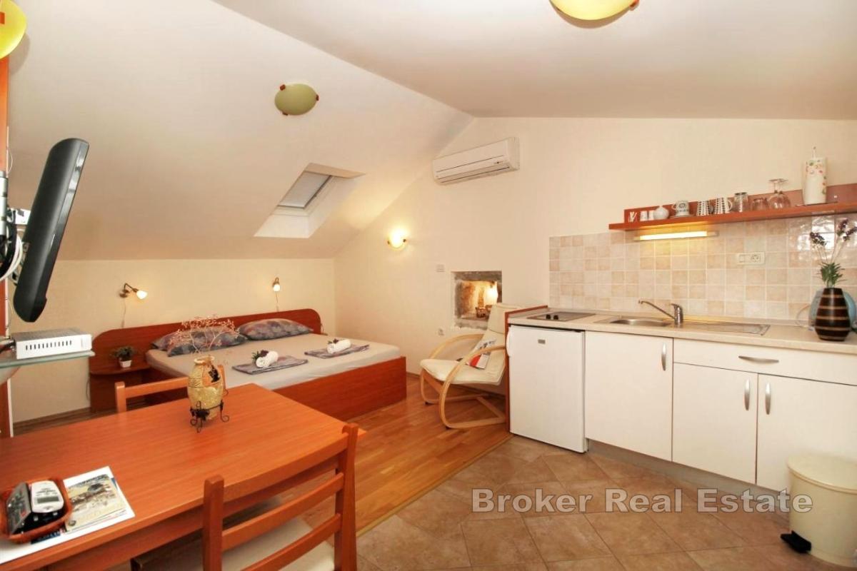 Unique stone property with 4 commercial units, family house and apartments