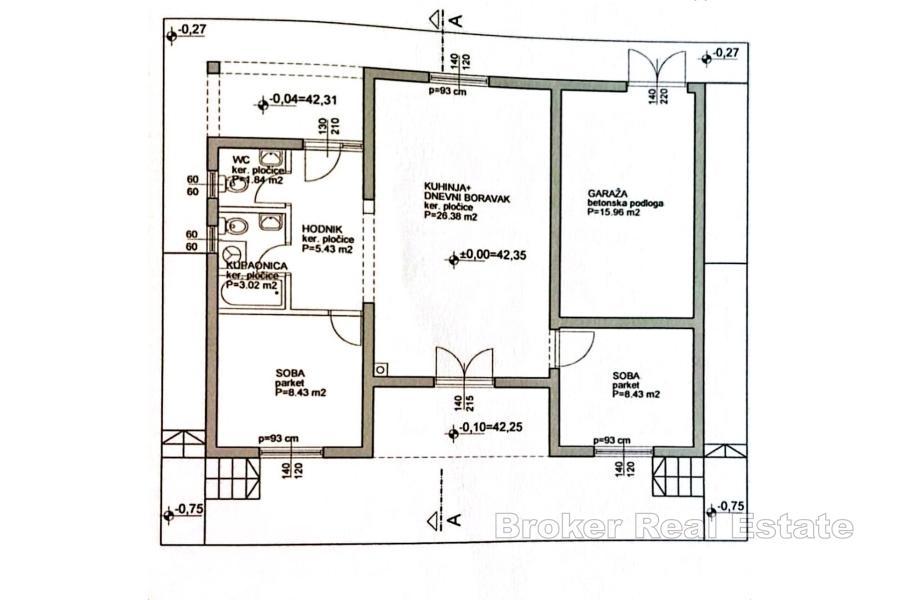 Maison avec cour et garage dans un emplacement privilégié à Okrug Gornji