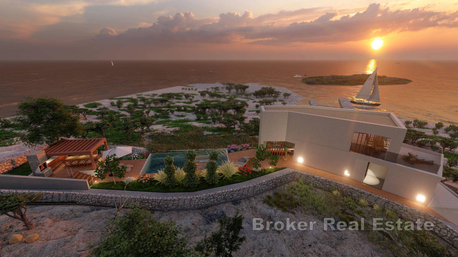 Île de Kaprije - Villa en construction dans un excellent emplacement