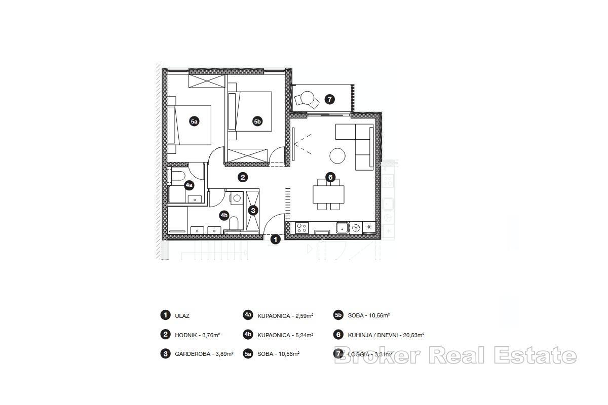 Novostavba - moderní byt s lodžií