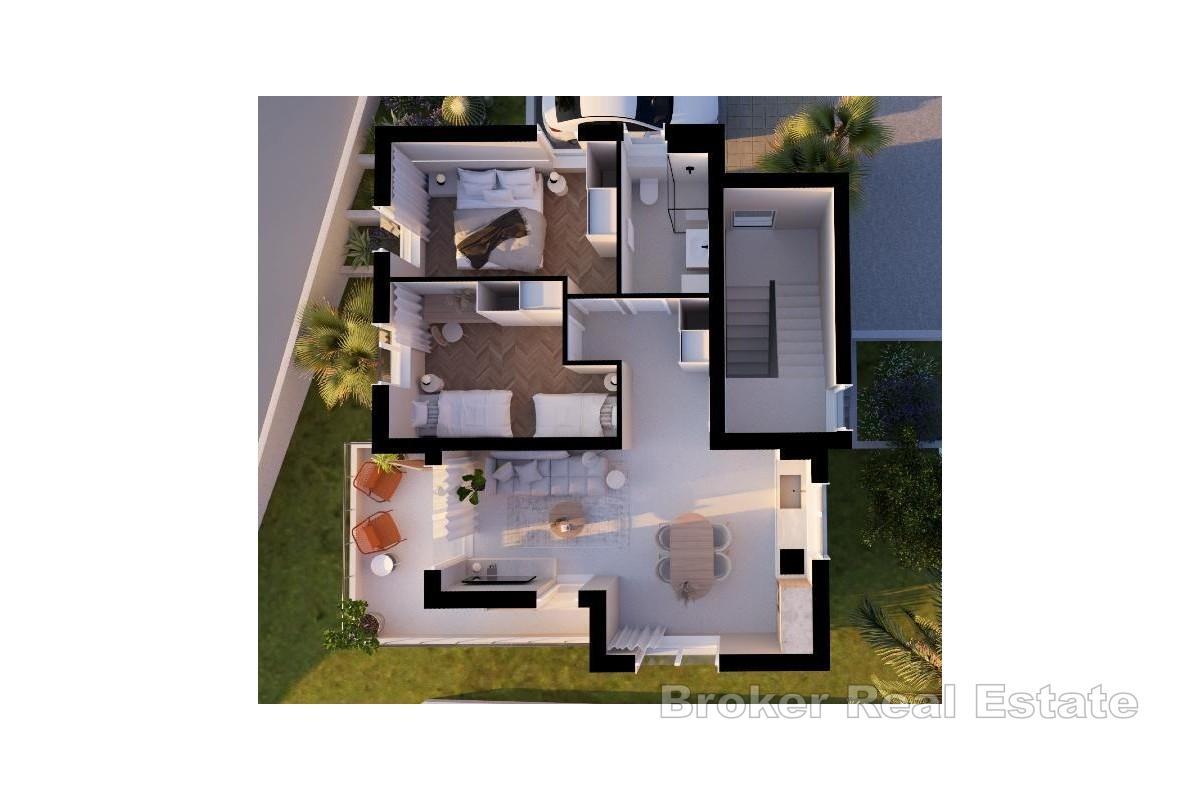 Novostavba - dvojizbový apartmán s výhľadom na more