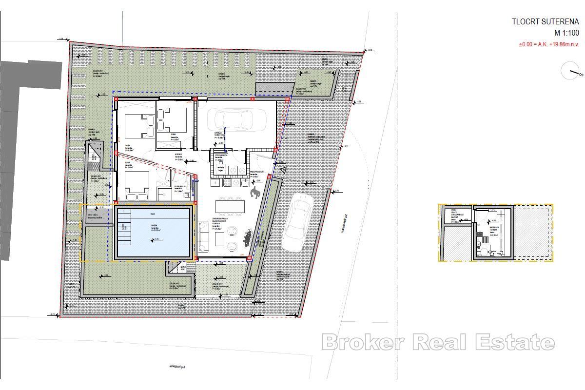 Grundstück mit Baugenehmigung für eine Villa mit Pool