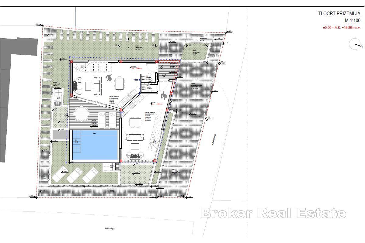 Grundstück mit Baugenehmigung für eine Villa mit Pool