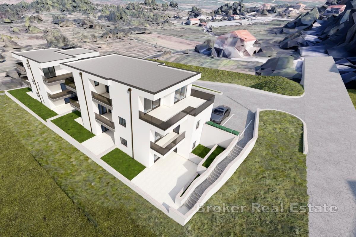 Appartement neuf et lumineux de deux chambres avec jardin - à proximité de Split et d'Omiš