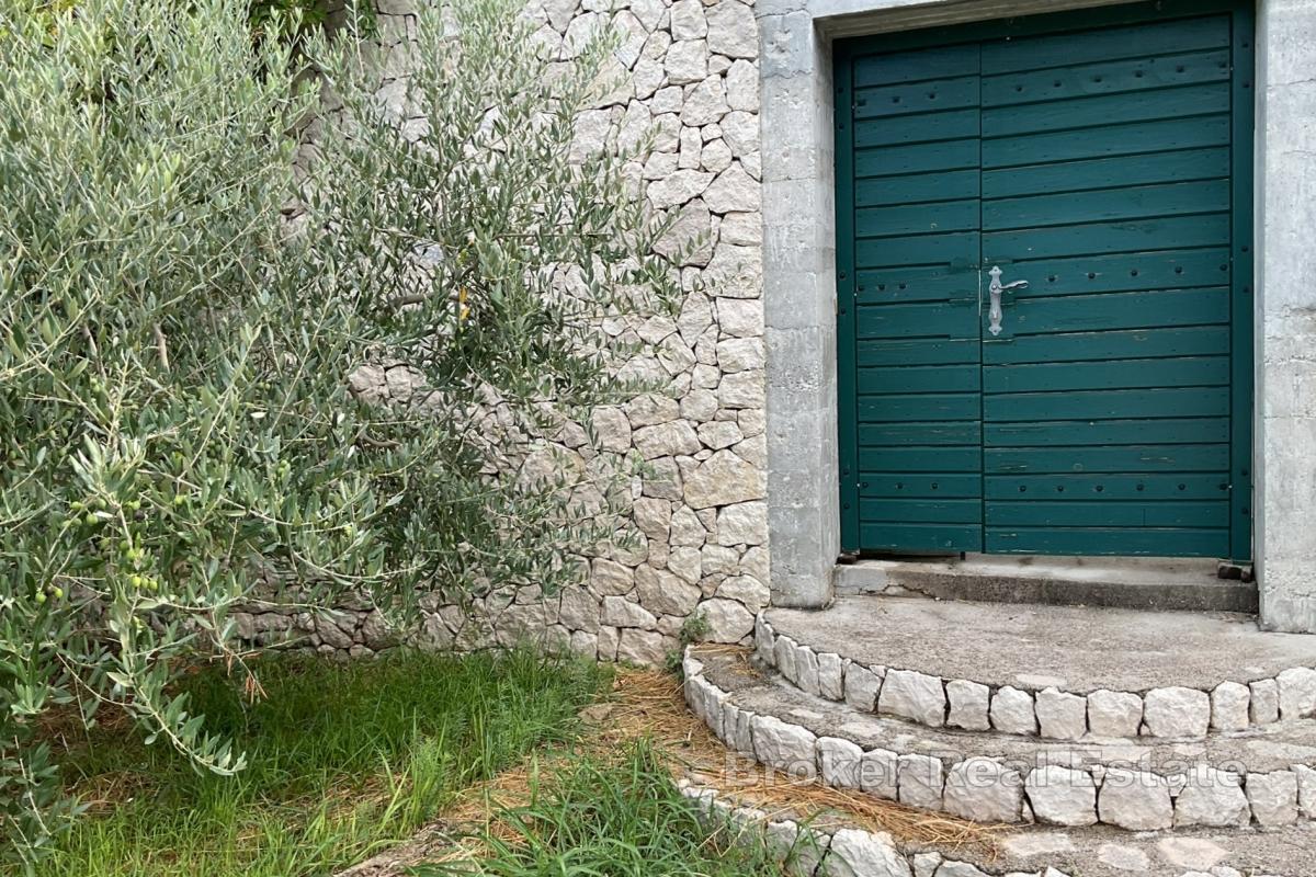 Maison dalmate en pierre dans un environnement paisible