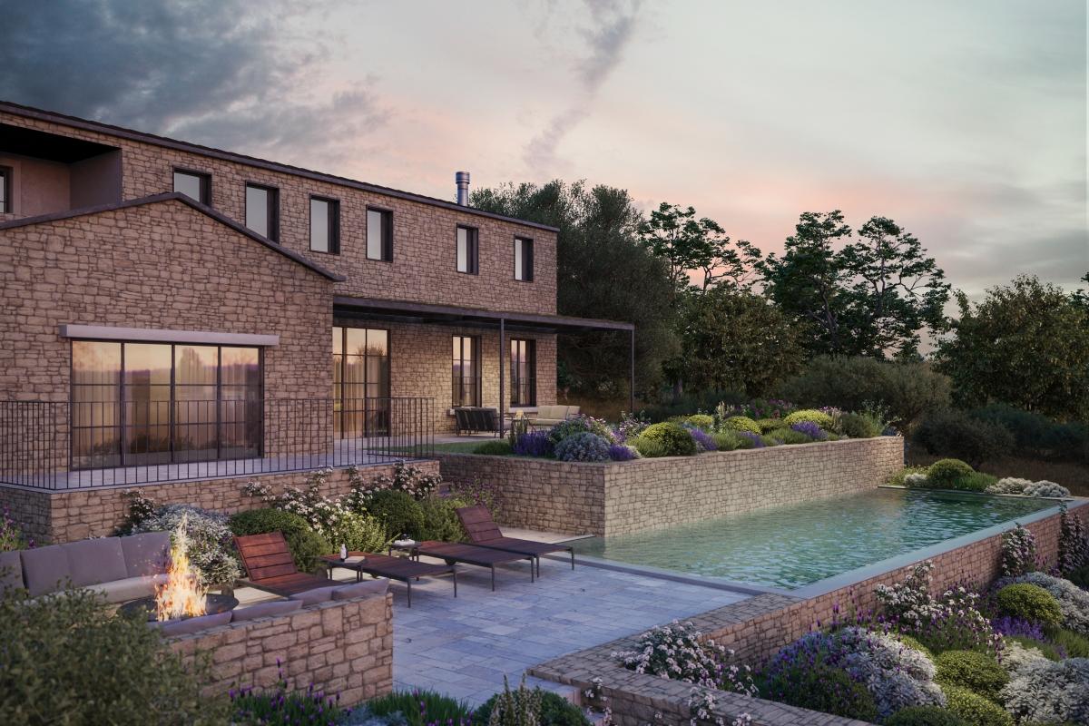 Villa de luxe en pierre avec piscine