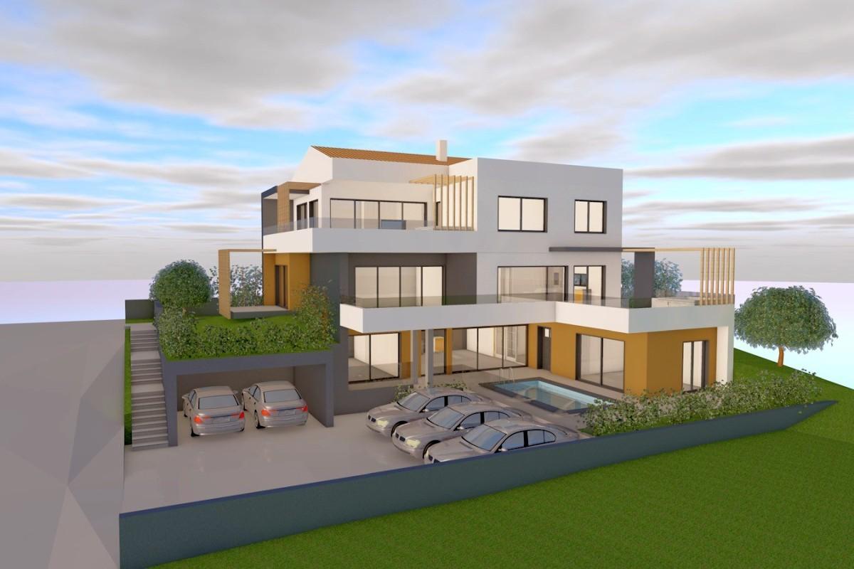 Tomt med projekt för lyxvilla med pool