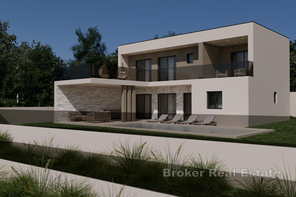 Moderní vila s bazénem a vysokou úrovní soukromí