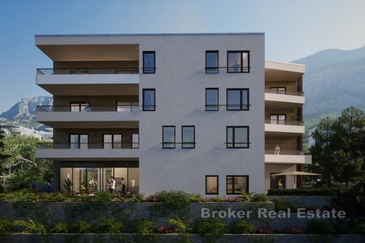 Appartement moderne de trois chambres avec balcon et vue mer dans un immeuble neuf