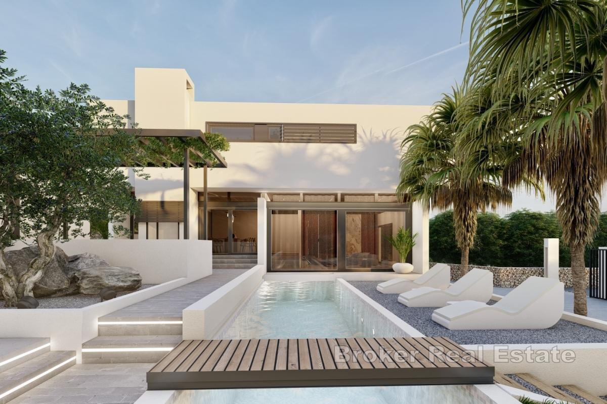 Moderne Villa mit Pool und Panoramablick auf die Adria