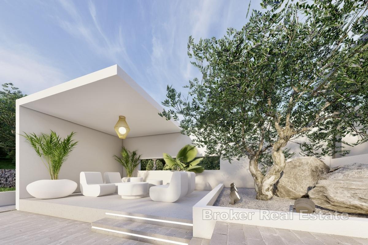 Moderne Villa mit Pool und Panoramablick auf die Adria
