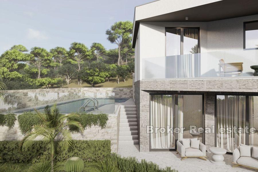 Insel Ciovo - Villa im Bau, Meerblick