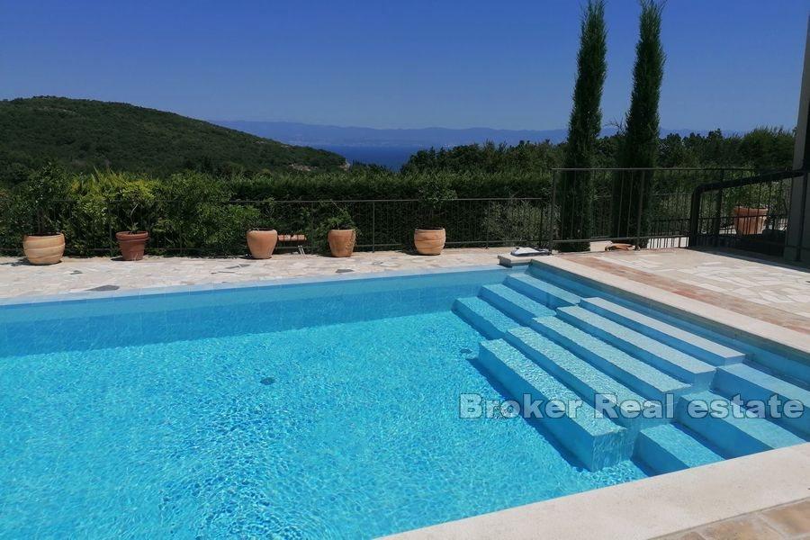 In der Nähe von Opatija - Villa mit Swimmingpool mit offenem Meerblick