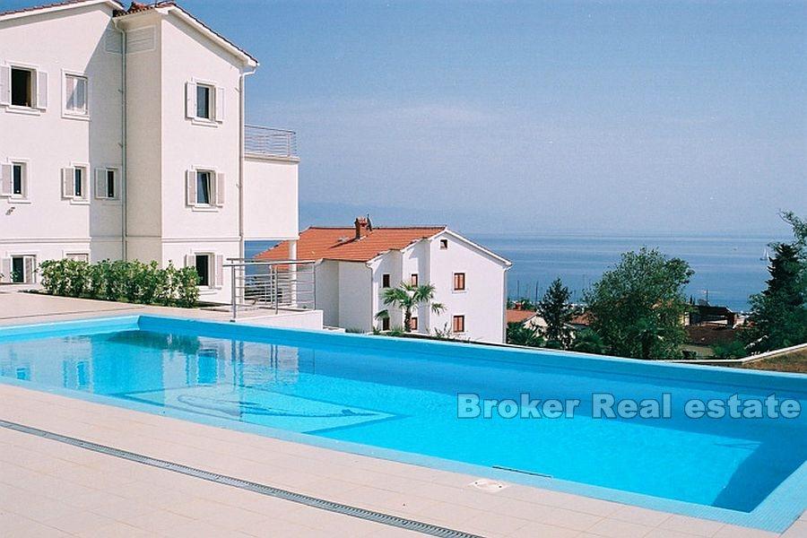 Near Opatija, magnificent villa with open sea views