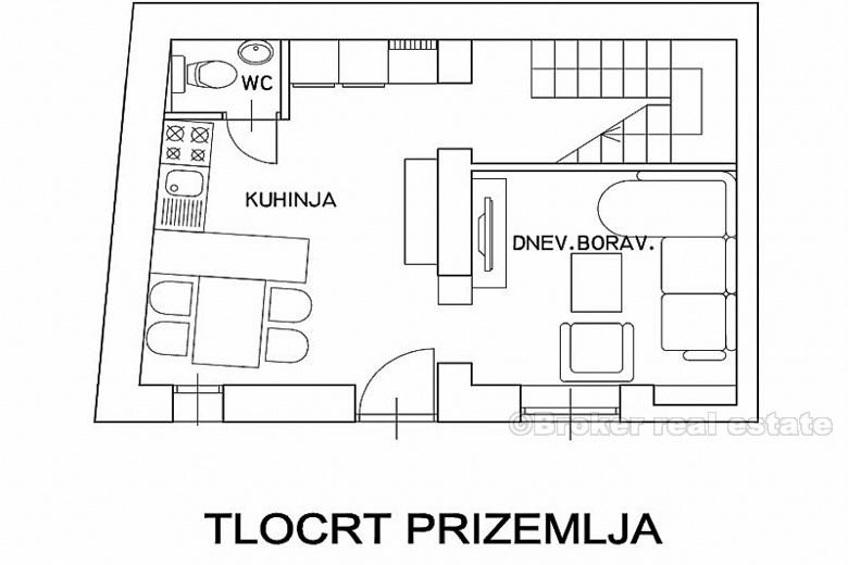 Hus med leiligheter - øya Hvar
