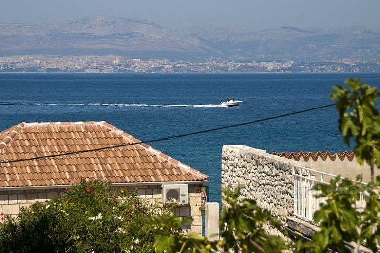 Island of Brac - Newly built family house, 2. row to the sea