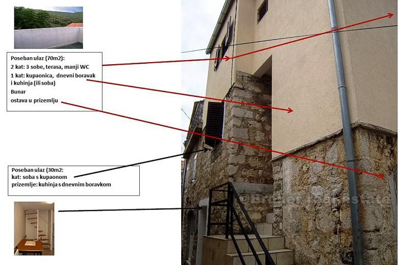 Isola di Hvar - 2 appartamenti in casale in pietra ristrutturato