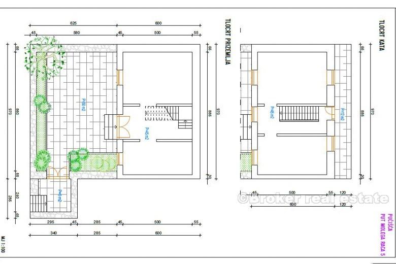 ostrov Brač starého stredomorského doma