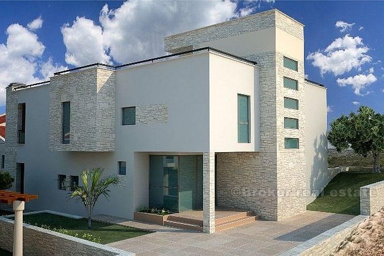 Sten, villa under bygging