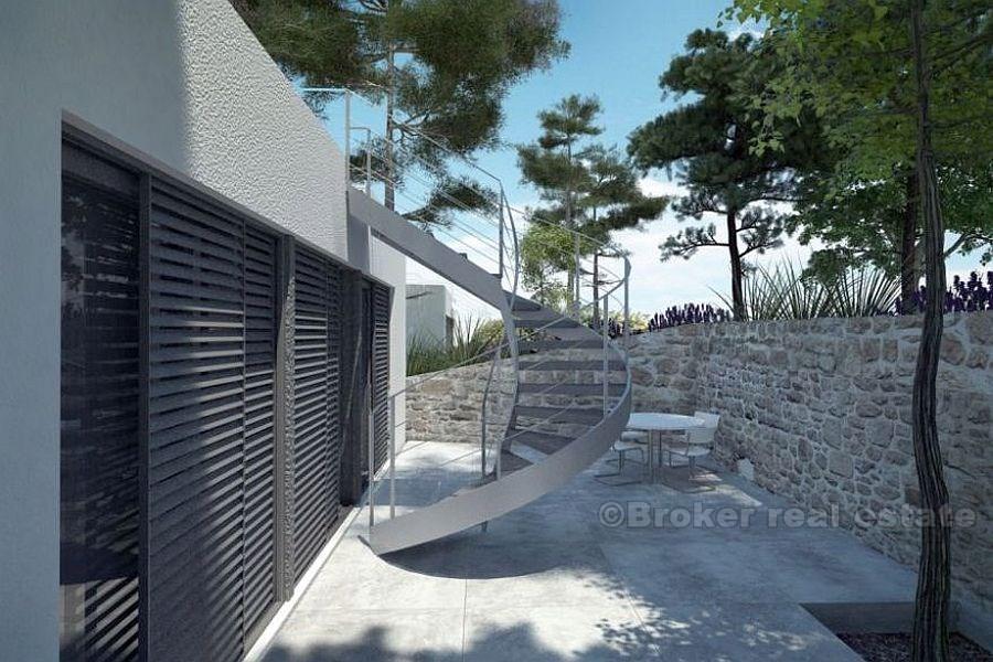 wyspa Brac. Wille z widokiem na morze