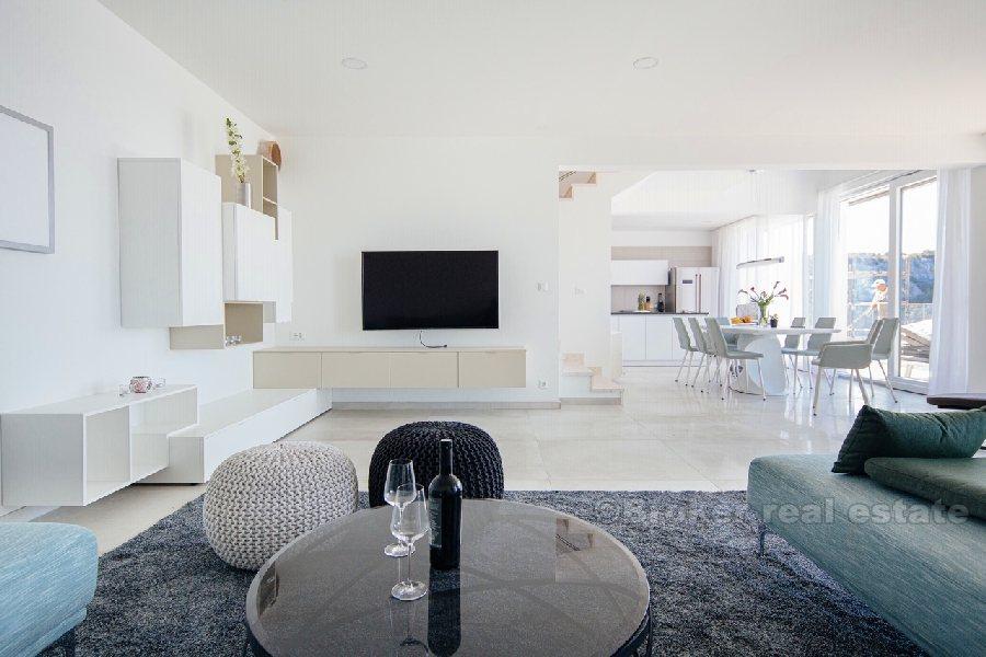 Nær Trogir, eksklusiv villa med utsikt over havet