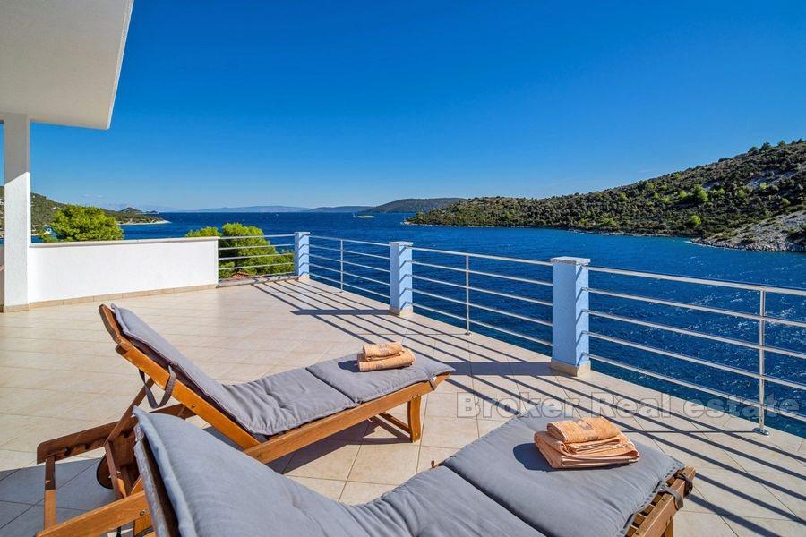 Near Trogir, villa first row to the sea