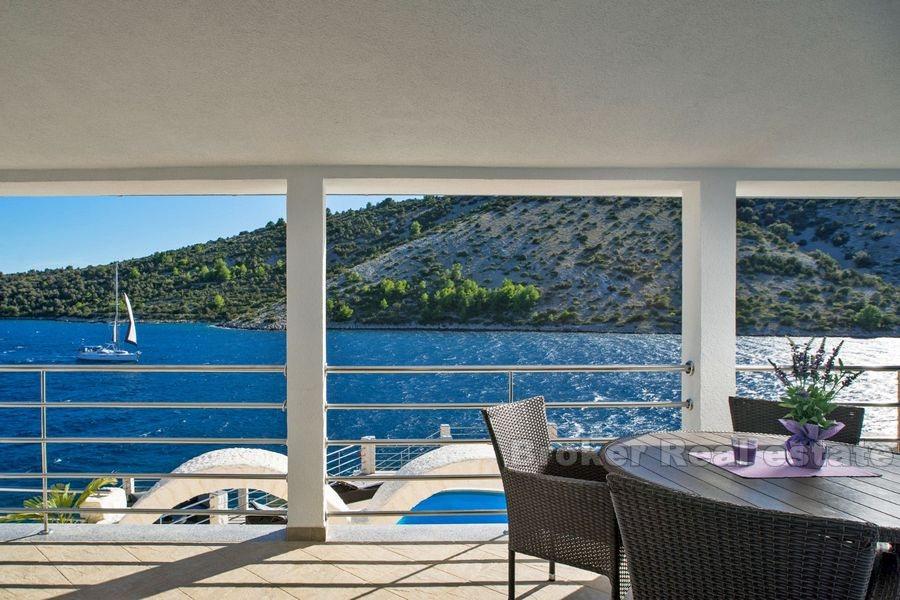 Near Trogir, villa first row to the sea