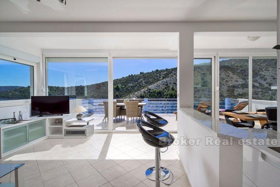 Near Trogir, villa first row to the sea