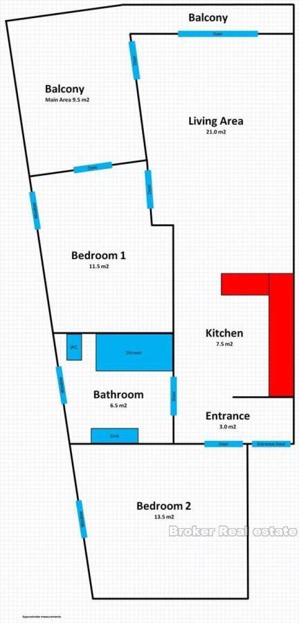 ostrov Korčula, apartmán u moře