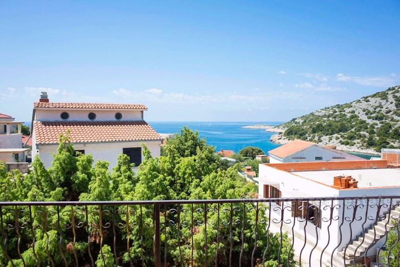 zone Rogoznica, maison avec vue sur la mer