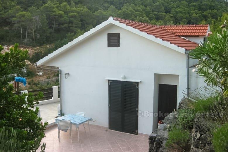 ön Hvar. Fristående hus med utsikt över havet