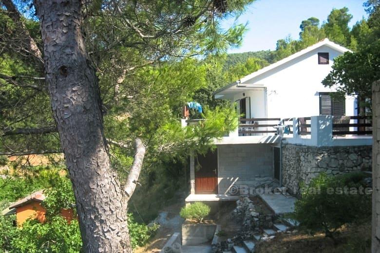 ön Hvar. Fristående hus med utsikt över havet