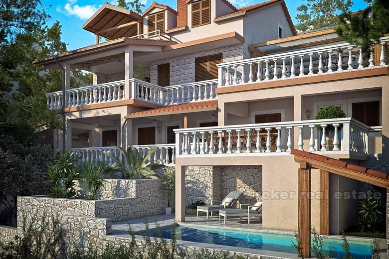 wyspa Korčula, willa nad morzem z basenem