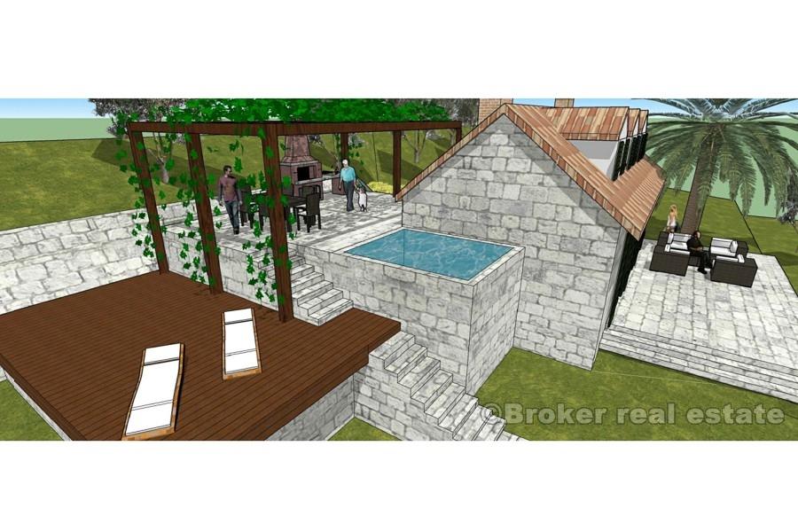 Primosten - Frittliggende steinhus i utkanten