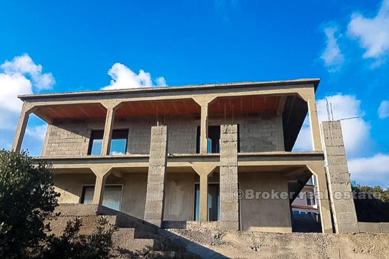 Island of Korcula, an unfinished house near the sea