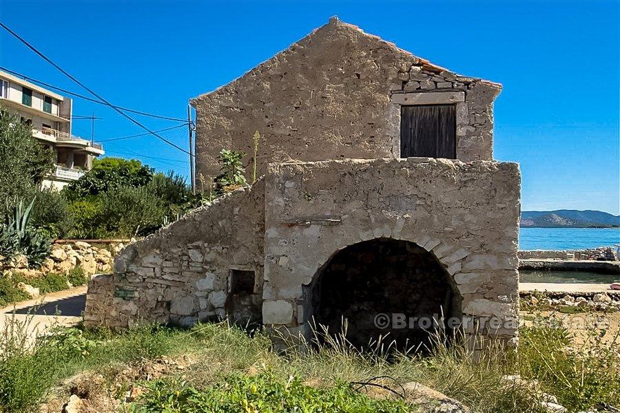 Island of Vrgada, stone house by the sea, for renovation