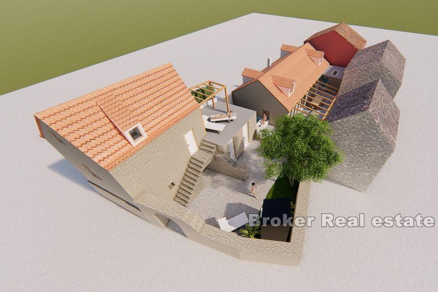 Øya Solta, to steinhus