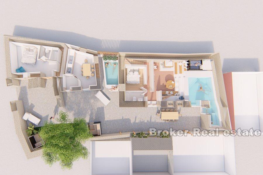 Øya Solta, to steinhus