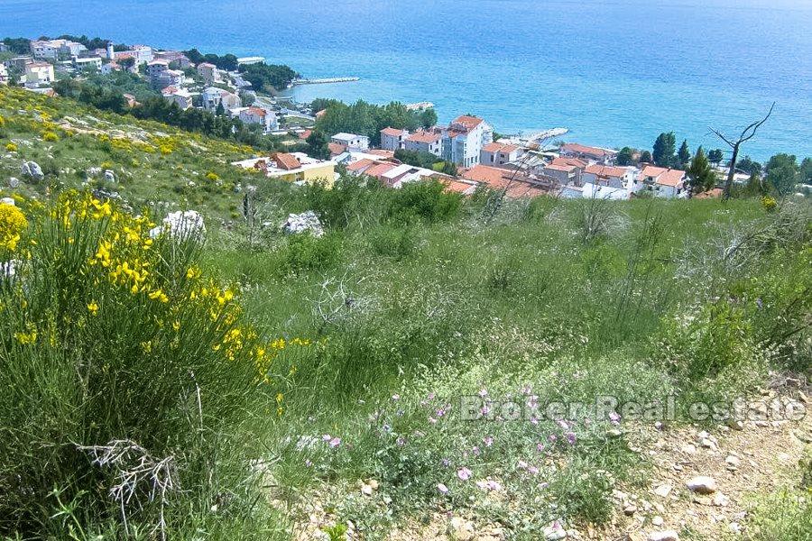 Omis, building land with sea view