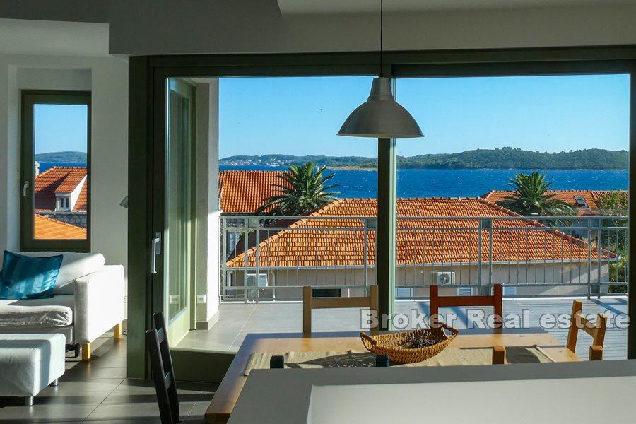 Peljesac, nowoczesny apartament z dwiema sypialniami i widokiem na morze