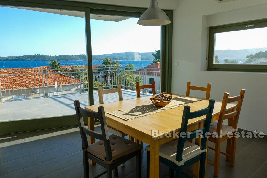 Peljesac, nowoczesny apartament z dwiema sypialniami i widokiem na morze