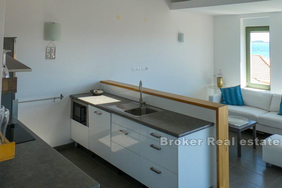 Peljesac, nowoczesny apartament z dwiema sypialniami i widokiem na morze