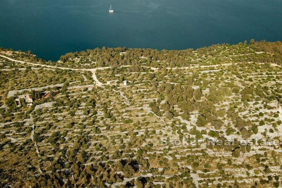 Sibenik - Grand terrain avec ruine et vue mer