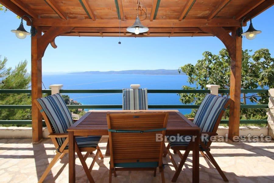 Omis - Stone house with pool and open sea view