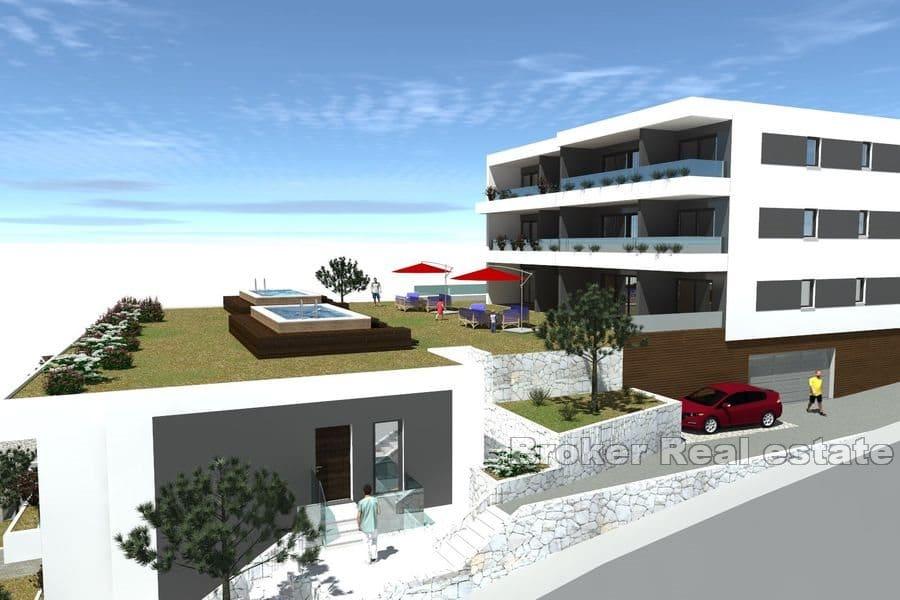 Blisko Splitu - Nowo wybudowane apartamenty w pierwszym rzędzie do morza