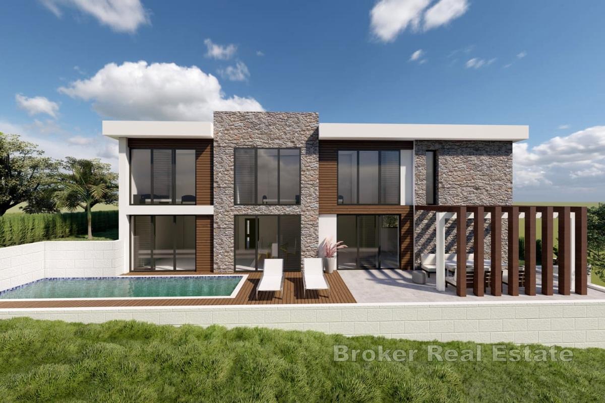 Île de Ciovo - Villa moderne avec piscine et vue mer