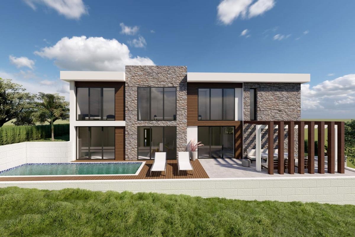 Île de Ciovo - Villa moderne avec piscine et vue mer